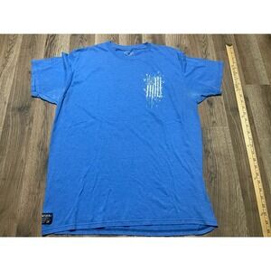 Howitzer Patriot MFG Shirt, Men's Size Large, Blue, White Print USA FLAG